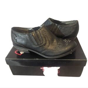 Girls Mia Amore Black Western Ankle‎ Boots Size 4